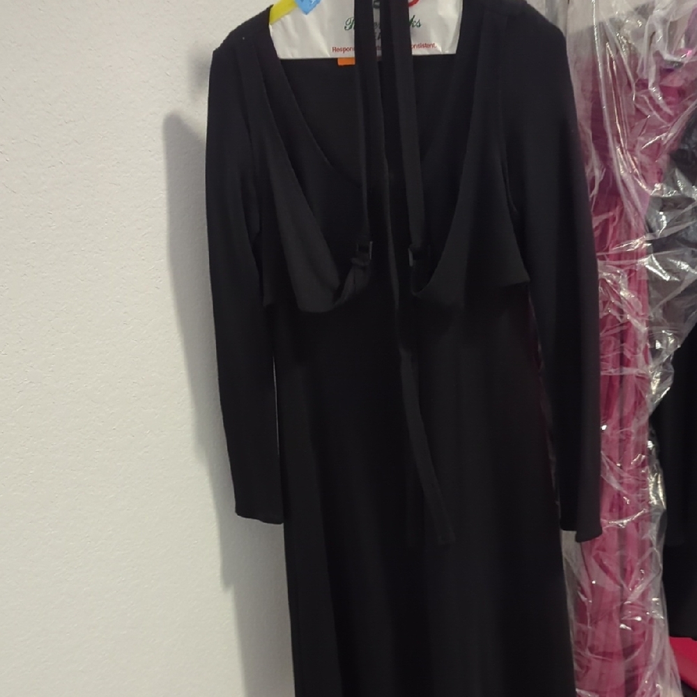 Cynthia Steffe Black Long Sleeve Sheath Dress